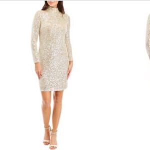 THE LIMITED
Women's Long Sleeve Mock Neck Sequin Fitted Sheath Dress size small